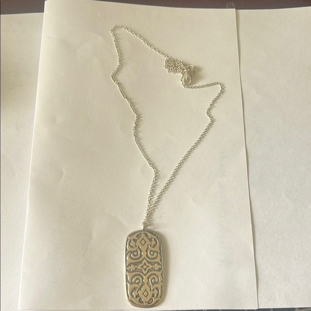 Silpada Gold and Silver Patterned Necklace